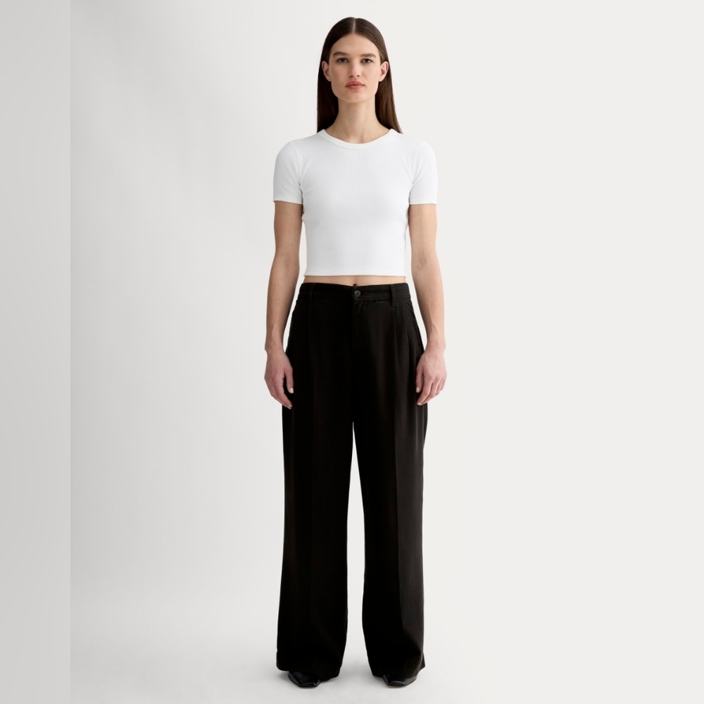 Everlane The Draper Pleated Pant Tencel/ Cotton Size 12 Short